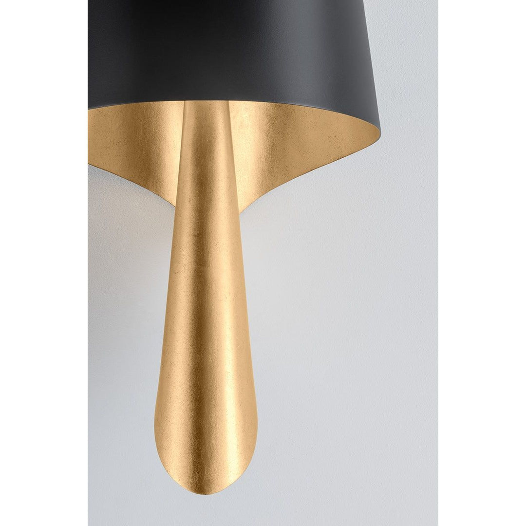 Lucia Wall Sconce - Vintage Gold Leaf And Soft Black