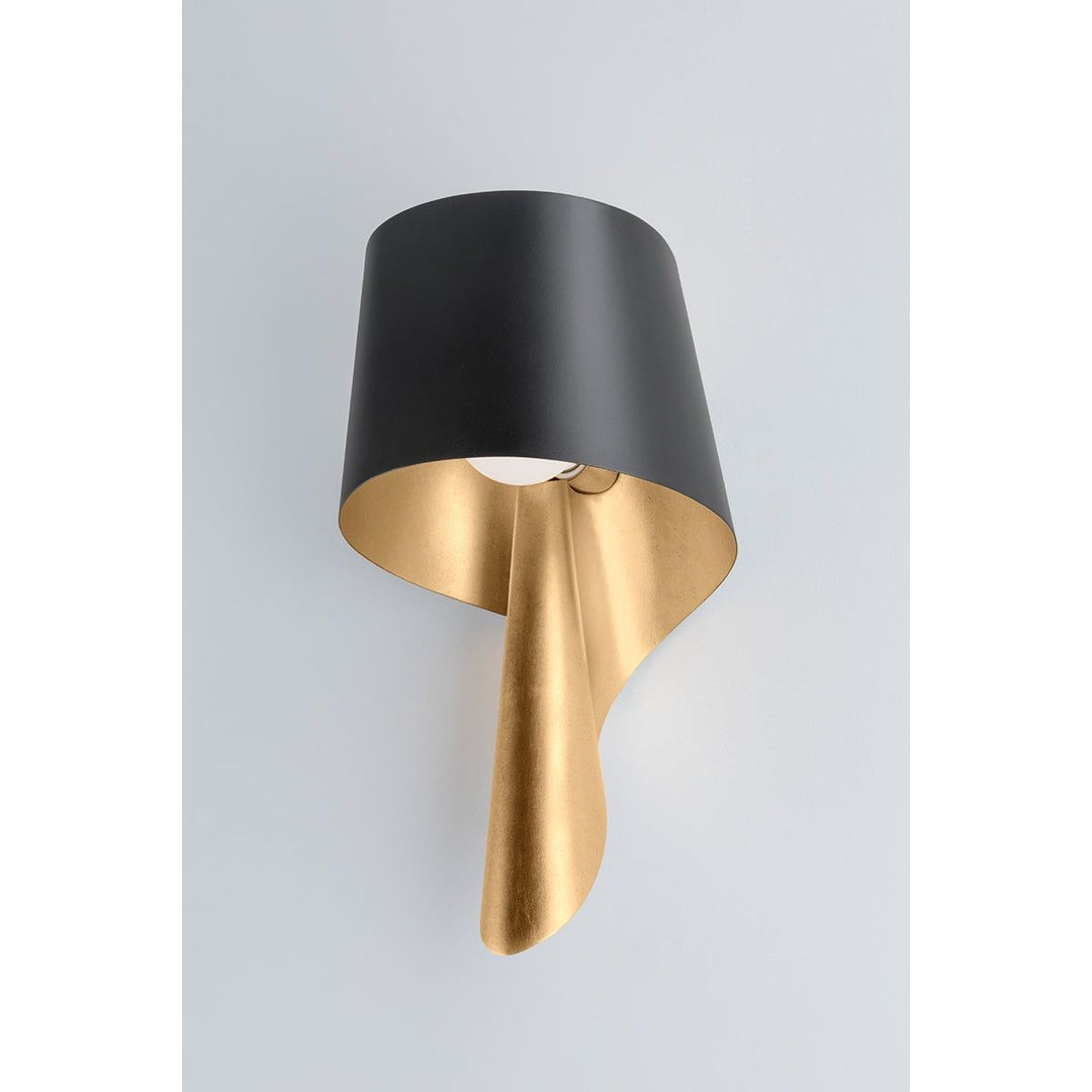 Lucia Wall Sconce - Vintage Gold Leaf And Soft Black