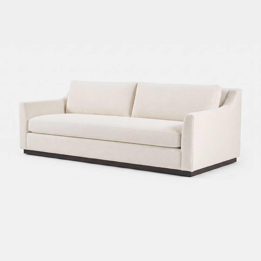 Sophia Slope-Arm Sofa - Bliss Snow Performance Fabric, 86.25-Inch