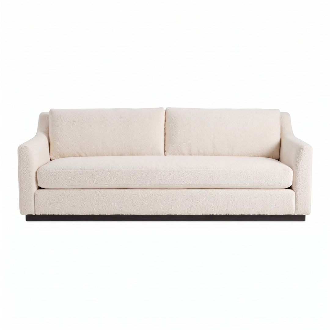 Sophia Slope-Arm Sofa - Bliss Snow Performance Fabric, 86.25-Inch