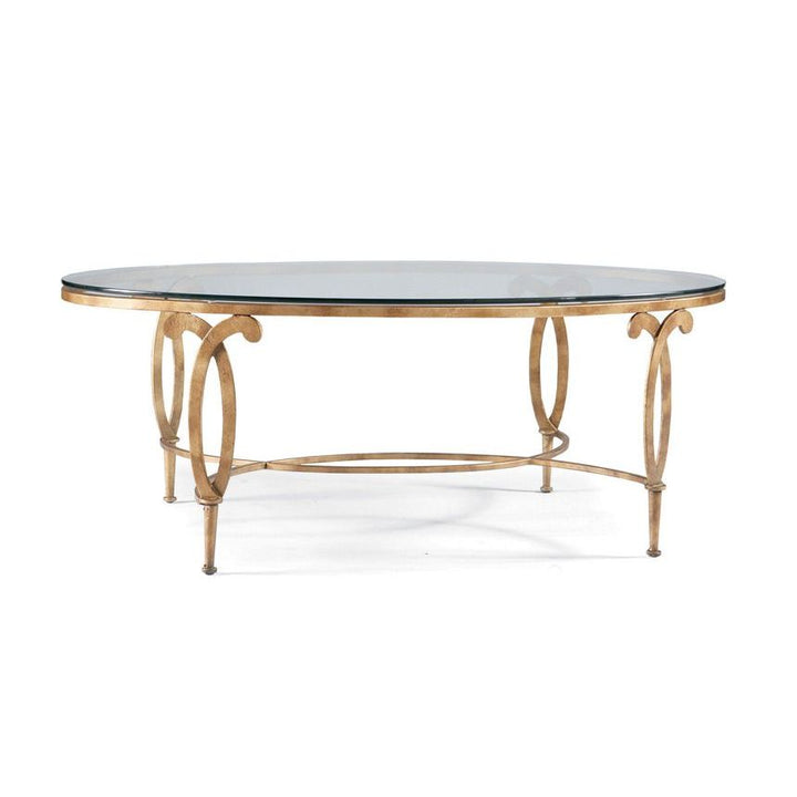 Coffee Tables Fleur de Lis Oval Cocktail Table