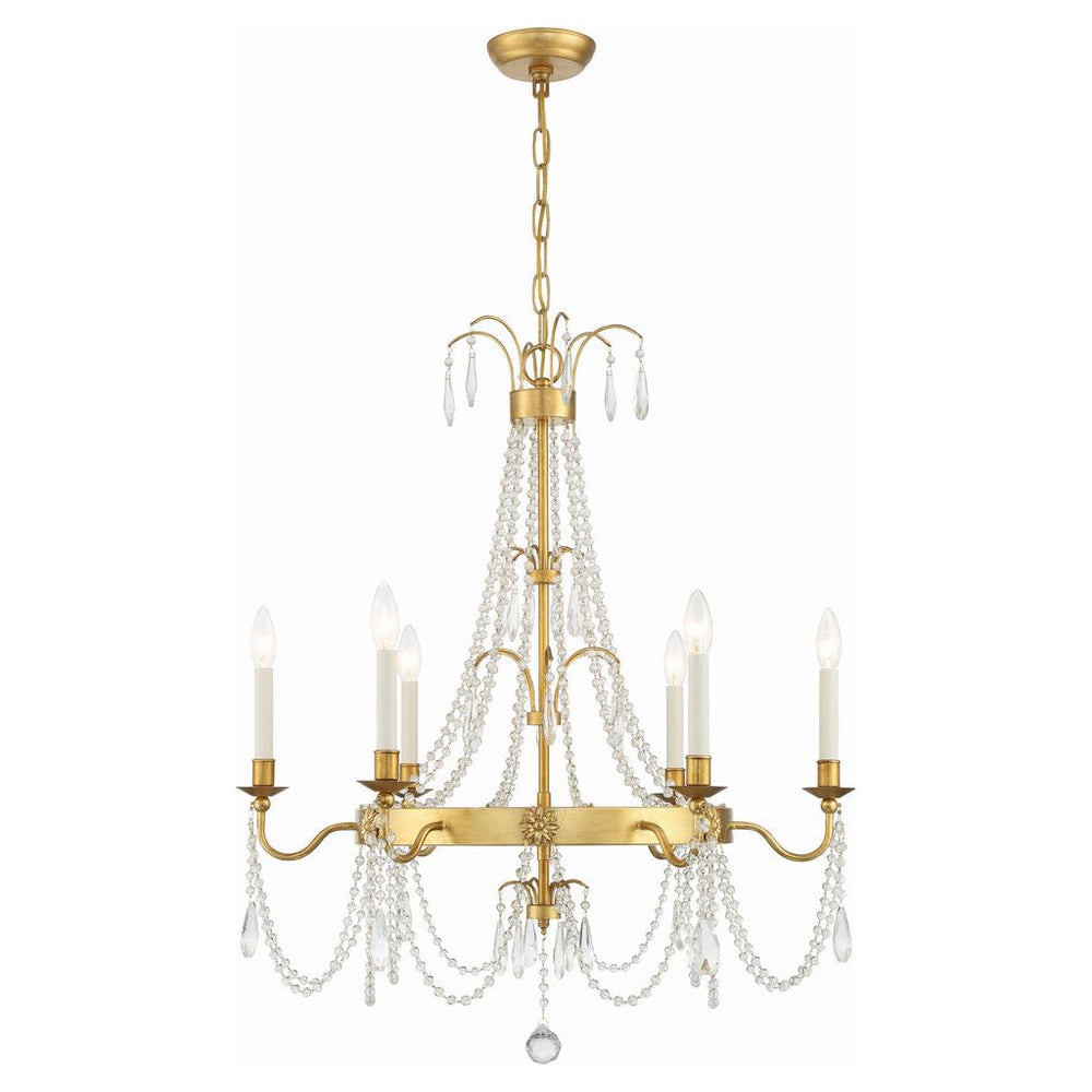 Maizey 6 Light Chandelier-Crystorama Lighting Company-CRYSTO-MAI-18606-GA-Chandeliers-2-France and Son