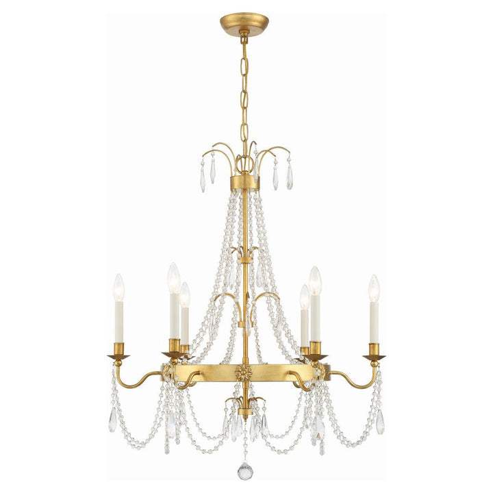 Maizey 6 Light Chandelier-Crystorama Lighting Company-CRYSTO-MAI-18606-GA-Chandeliers-2-France and Son