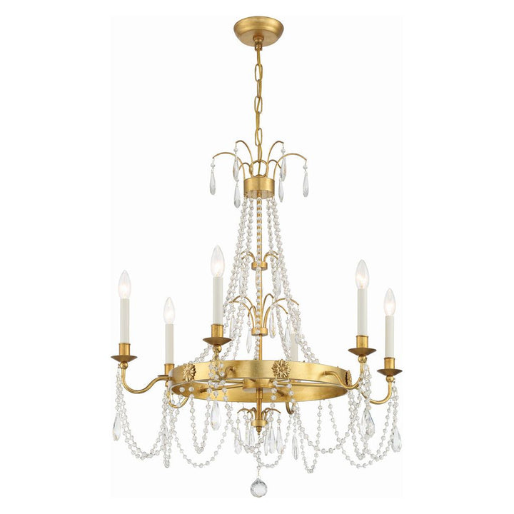 Maizey 6 Light Chandelier-Crystorama Lighting Company-CRYSTO-MAI-18606-GA-Chandeliers-3-France and Son