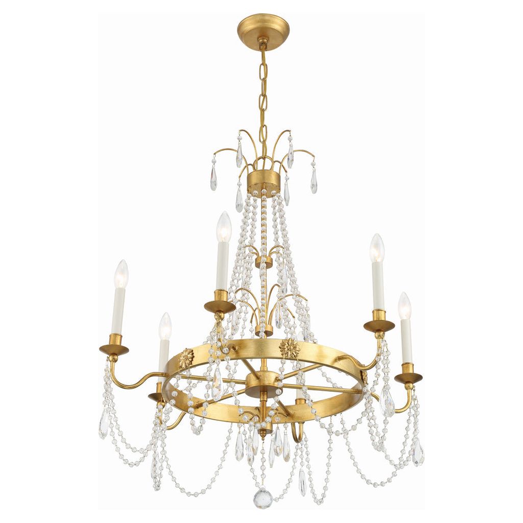 Maizey 6 Light Chandelier-Crystorama Lighting Company-CRYSTO-MAI-18606-GA-Chandeliers-4-France and Son