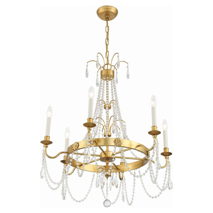 Maizey 6 Light Chandelier-Crystorama Lighting Company-CRYSTO-MAI-18606-GA-Chandeliers-4-France and Son