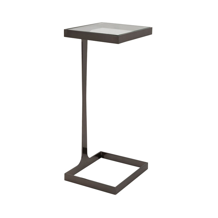 Maisel - Glass Top Square Cigar Table In Gunmetal