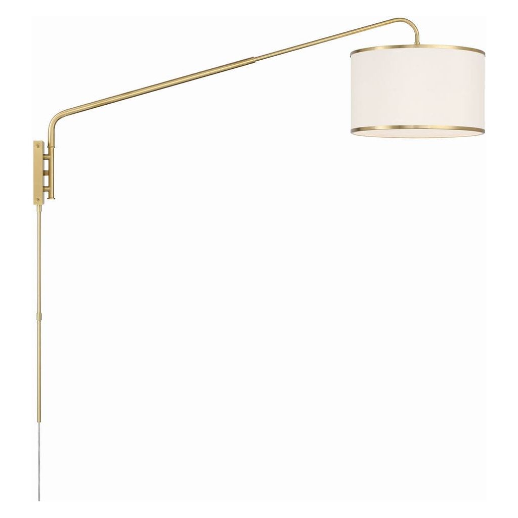 Mallory 1 Light Soft Brass Task Sconce-Crystorama Lighting Company-CRYSTO-MAL-601-SB-Wall Lighting-2-France and Son