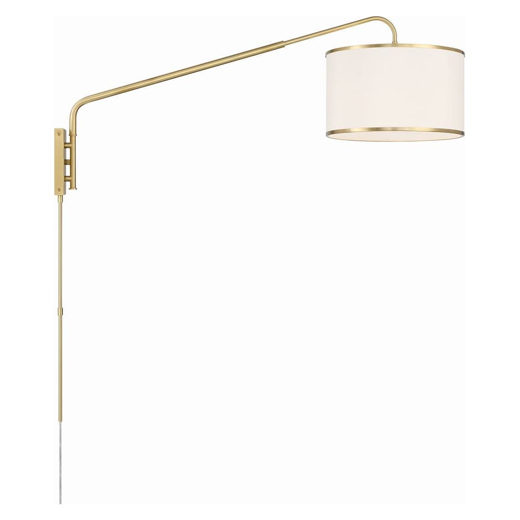 Mallory 1 Light Soft Brass Task Sconce-Crystorama Lighting Company-CRYSTO-MAL-601-SB-Wall Lighting-3-France and Son