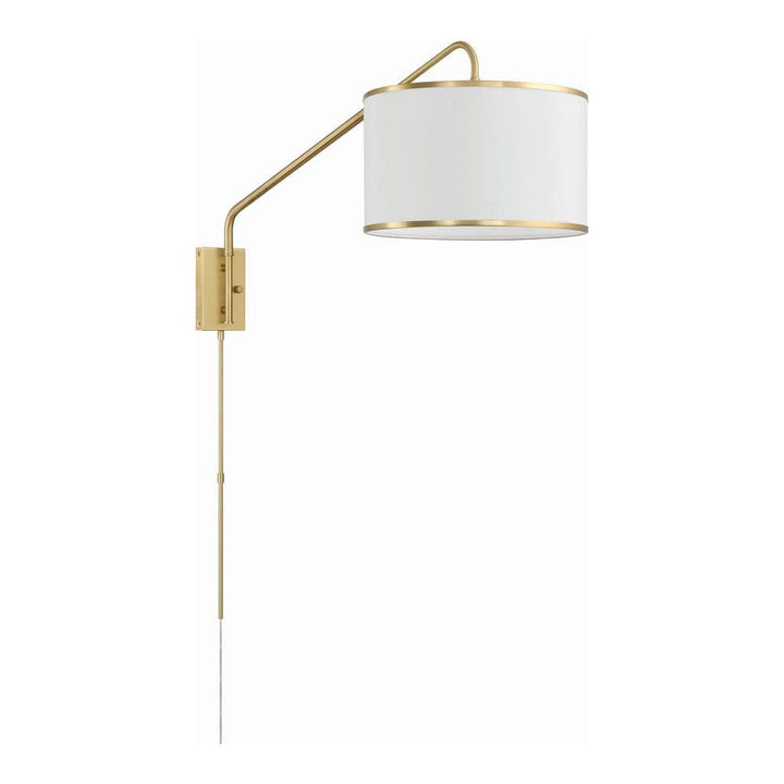 Mallory 1 Light Soft Brass Task Sconce-Crystorama Lighting Company-CRYSTO-MAL-601-SB-Wall Lighting-4-France and Son