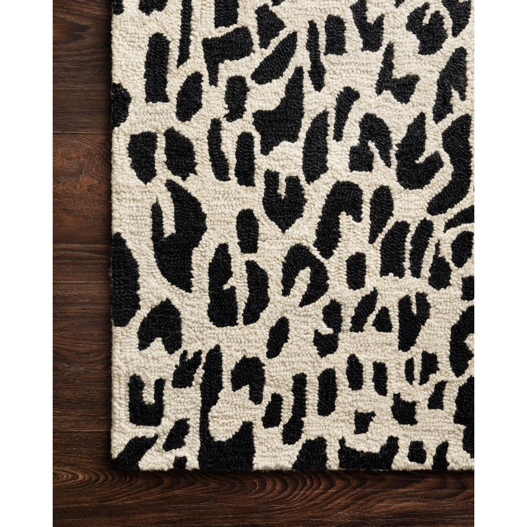 Loloi Masai Black / Ivory 18" x 18" Sample Rug