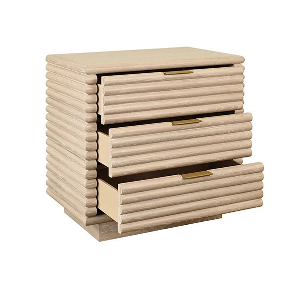 Mateo Three Drawer Side Table