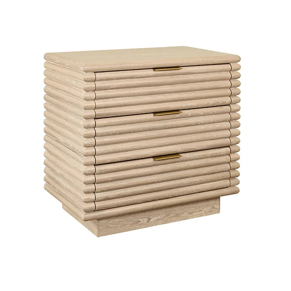 Mateo Three Drawer Side Table