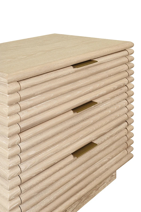 Mateo Three Drawer Side Table