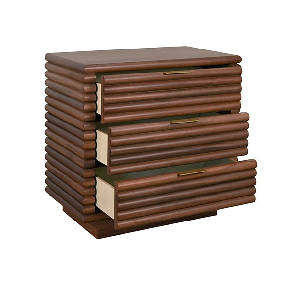 Mateo Three Drawer Side Table
