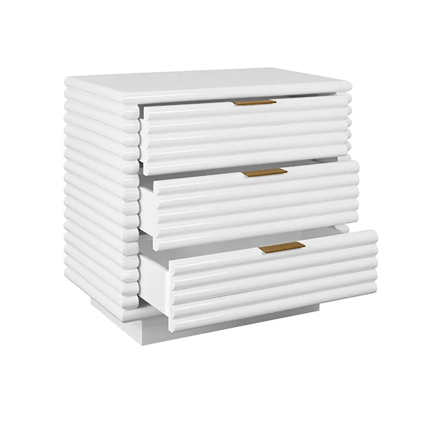 Mateo Three Drawer Side Table
