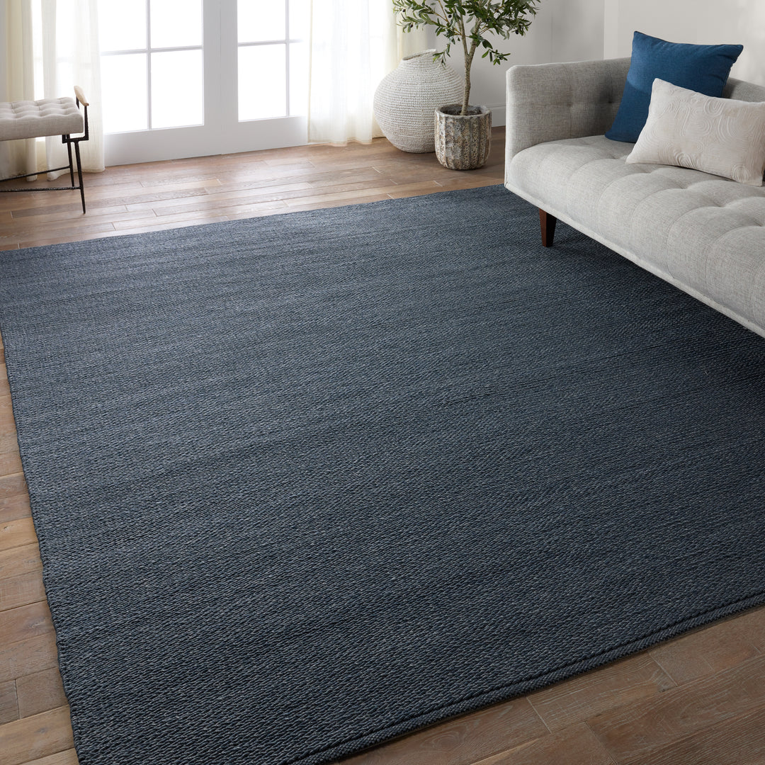 Jaipur Living Ryker Handmade Indoor/Outdoor Solid Blue Area Rug (6'X9')