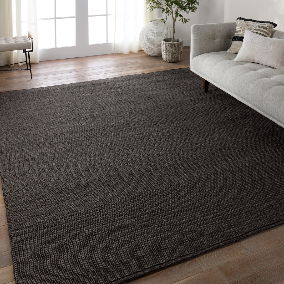 Jaipur Living Ryker Handmade Indoor/Outdoor Solid Charcoal Area Rug (8'X10')