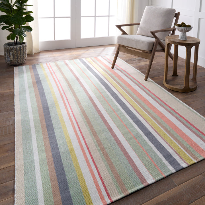 Vibe by Jaipur Living Viviana Handmade Striped Multicolor/Pink Area Rug (5'X8')