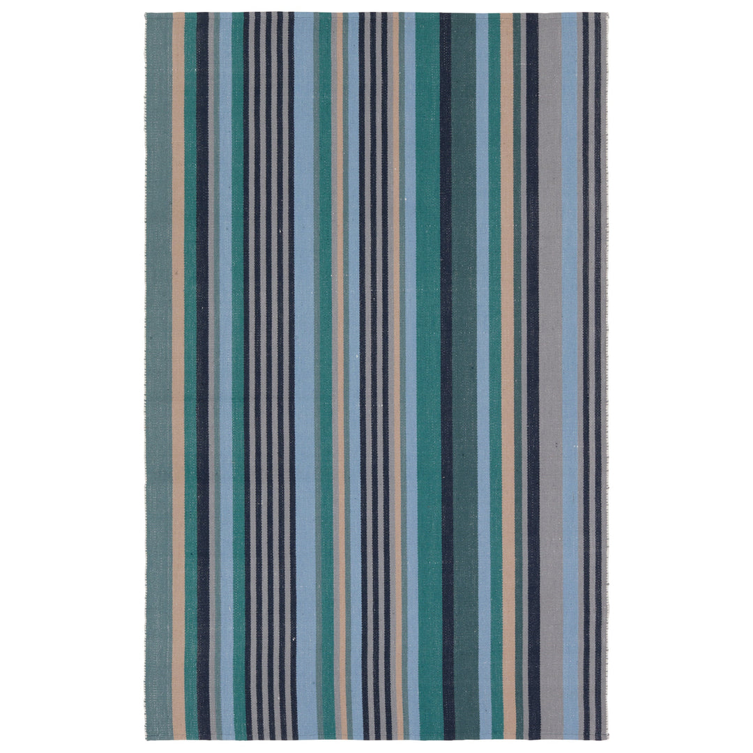 Vibe by Jaipur Living Sergio Handmade Striped Teal/Blue Area Rug (2'X3')