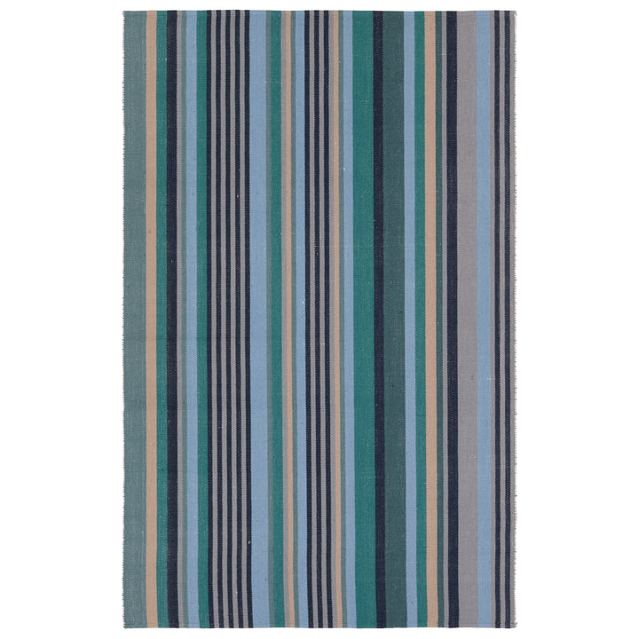 Vibe by Jaipur Living Sergio Handmade Striped Teal/Blue Area Rug (2'X3')