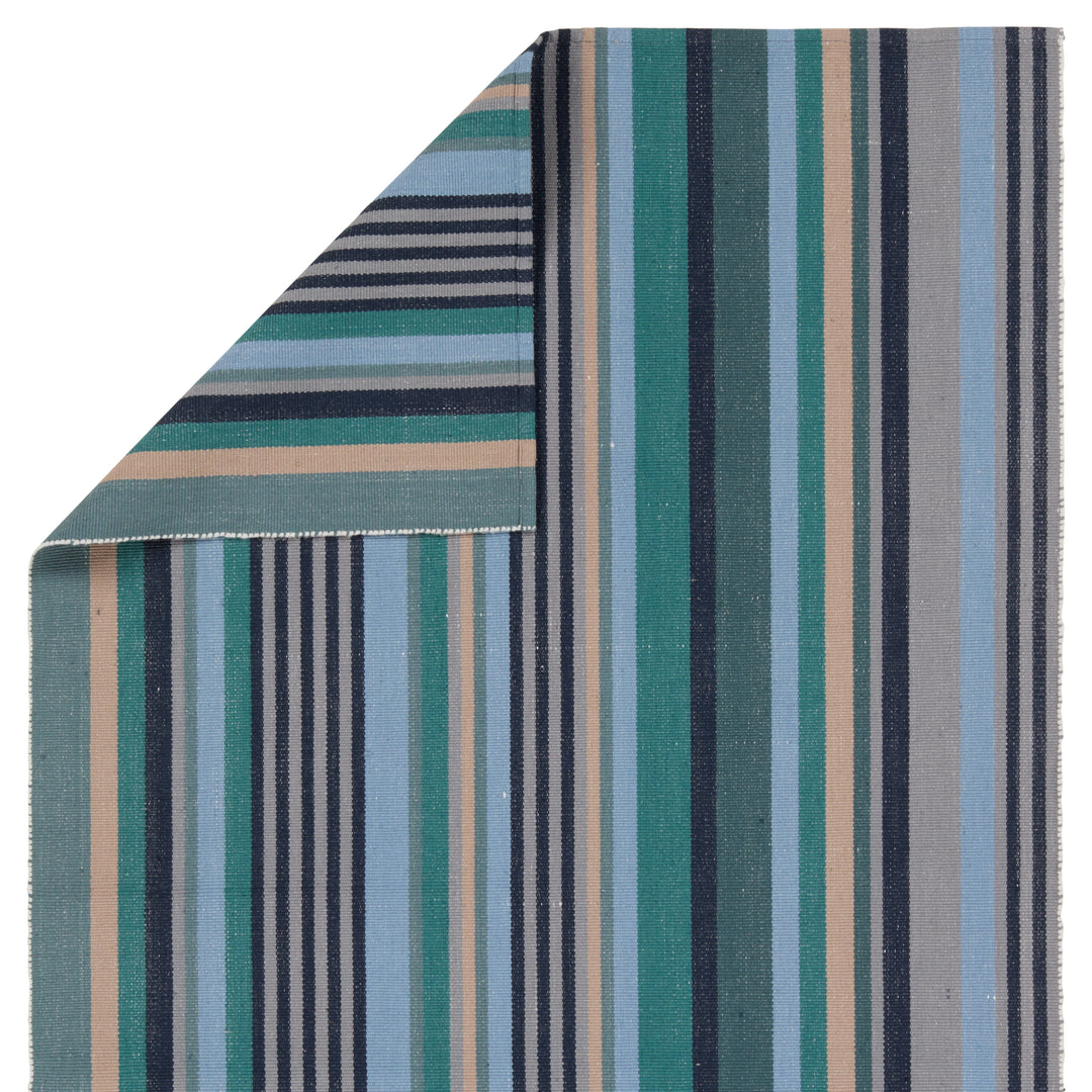 Vibe by Jaipur Living Sergio Handmade Striped Teal/Blue Area Rug (8'X10')