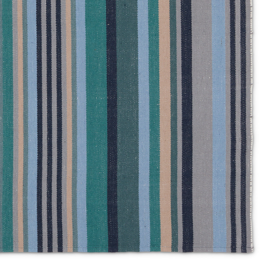 Vibe by Jaipur Living Sergio Handmade Striped Teal/Blue Area Rug (8'X10')