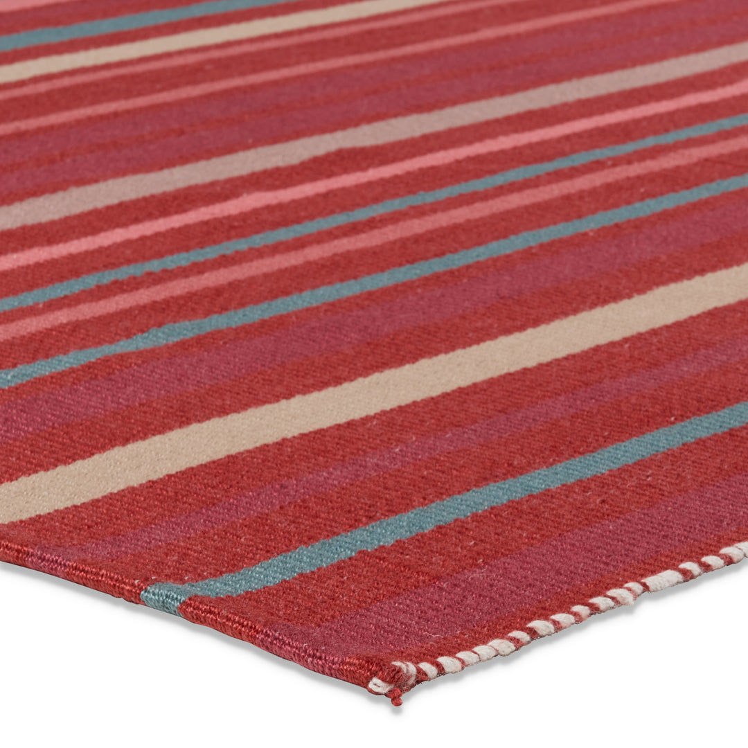 Vibe by Jaipur Living Viviana Handmade Striped Red/Blue Runner Rug (3'X8')