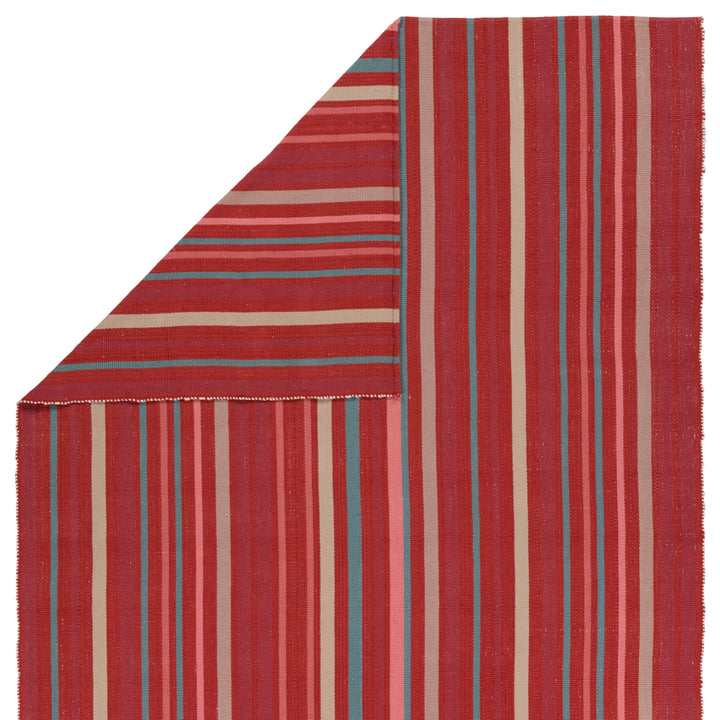 Vibe by Jaipur Living Viviana Handmade Striped Red/Blue Area Rug (4'X6')