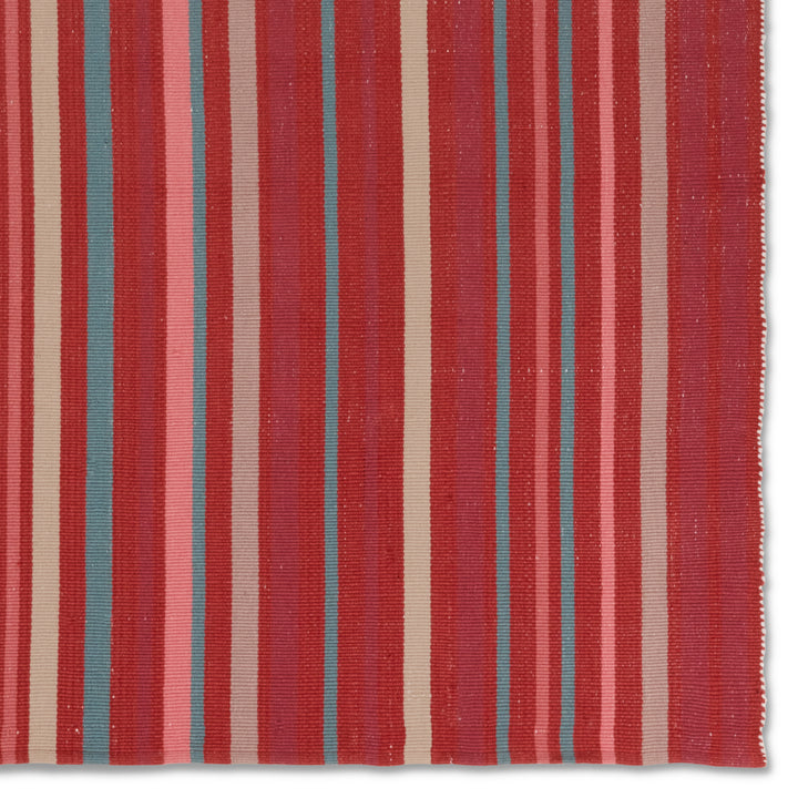 Vibe by Jaipur Living Viviana Handmade Striped Red/Blue Area Rug (9'X12')