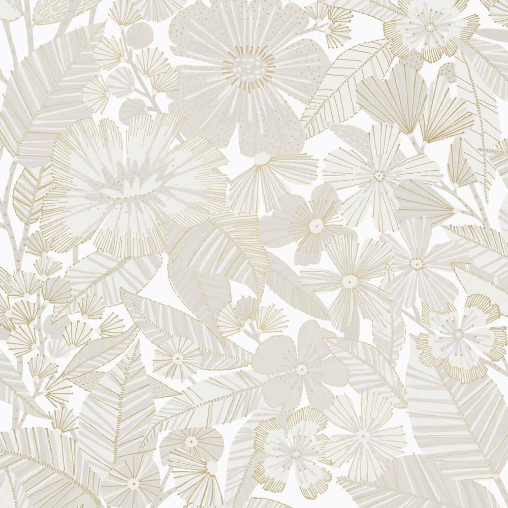 Metallic Bloom Peel And Stick Wallpaper-Tempaper & Co.-Tempaper-MB15085-Wall PaperChantilly White-6-France and Son