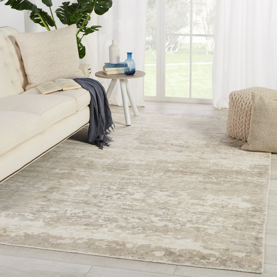 Barclay Butera by Jaipur Living Retreat Handmade Abstract Light Gray/ Ivory Area Rug (9'X12')