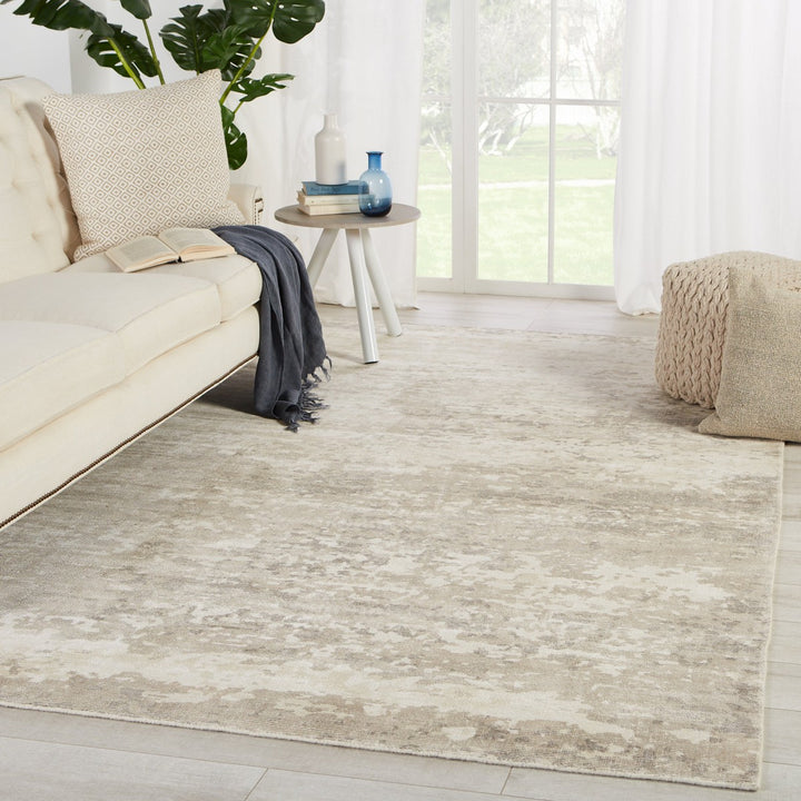 Barclay Butera by Jaipur Living Retreat Handmade Abstract Light Gray/ Ivory Area Rug (5'X8')