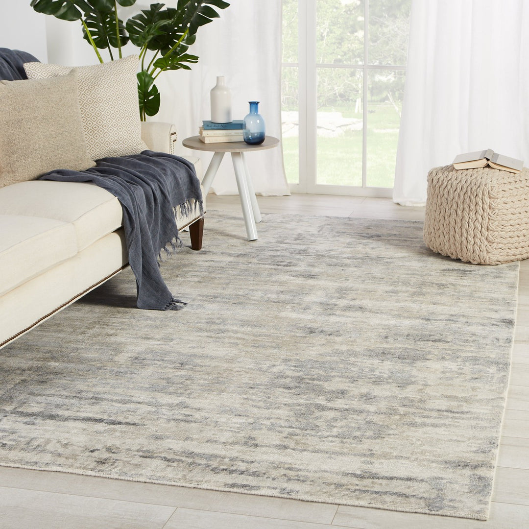 Barclay Butera by Jaipur Living Retreat Handmade Abstract Gray/ Ivory Area Rug (9'X12')