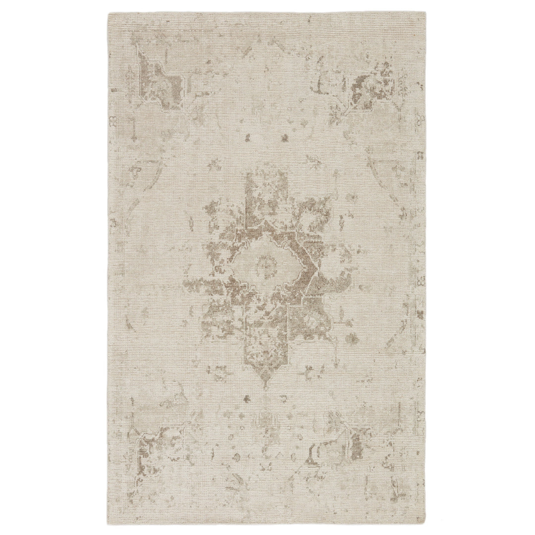 Barclay Butera by Jaipur Living Canyon Handmade Medallion Ivory/ Light Gray Area Rug (5'X8')