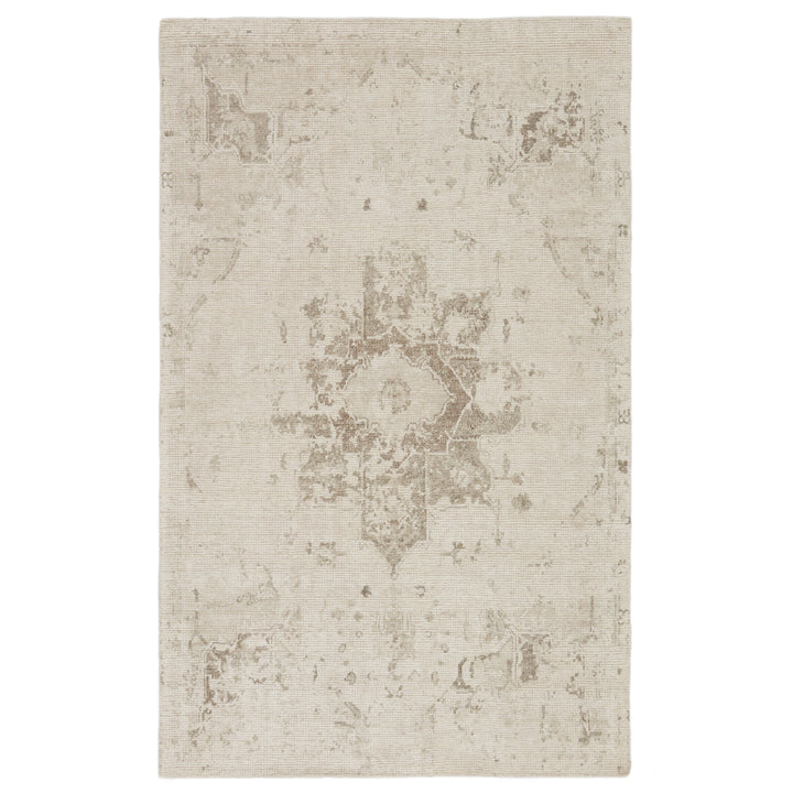 Barclay Butera by Jaipur Living Canyon Handmade Medallion Ivory/ Light Gray Area Rug (5'X8')