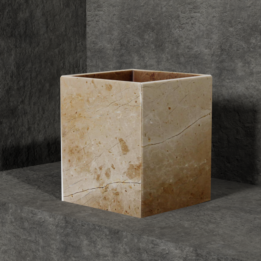 Thyme Collection Hardwood Stone Sanitation Bin-FABLER-MC-BA02-6VB-Baskets & Boxes-1-France and Son
