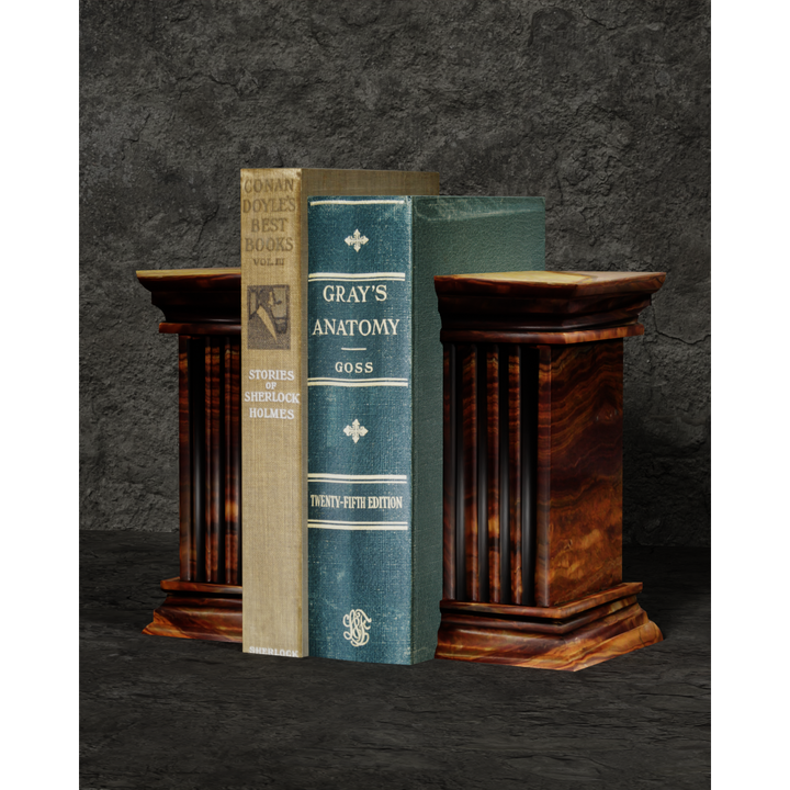 Epoch Collection Alabaster Stone Bookends-FABLER-MC-BE40-SB-Bookends-1-France and Son