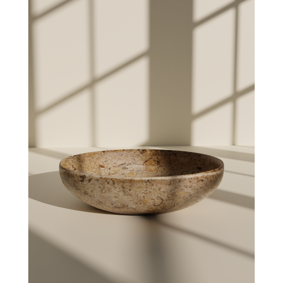Flora Collection Ancient 12" Stone Bowl-FABLER-MC-BW20-SB-Bowls-1-France and Son