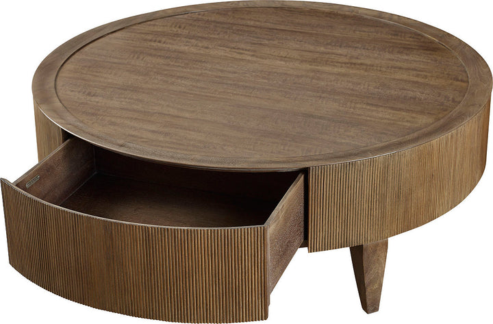 Reeded Round Cocktail Table