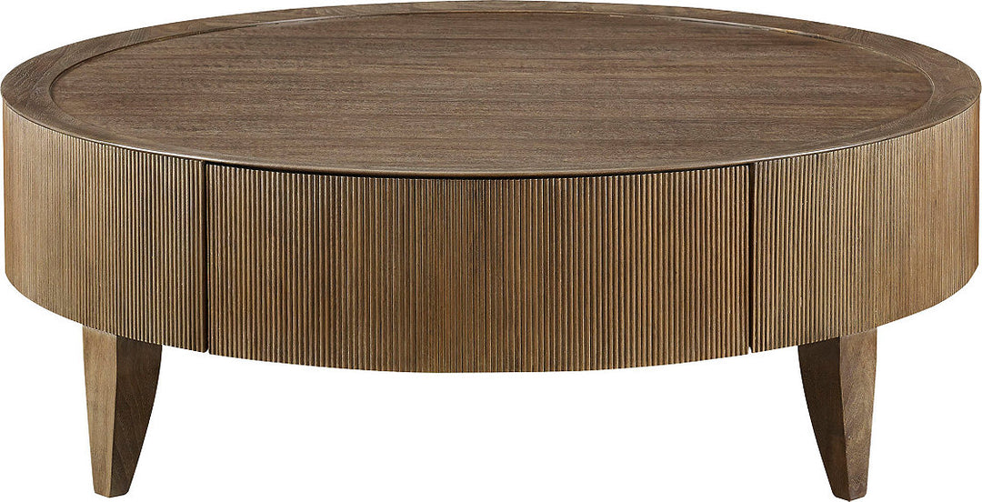 Reeded Round Cocktail Table