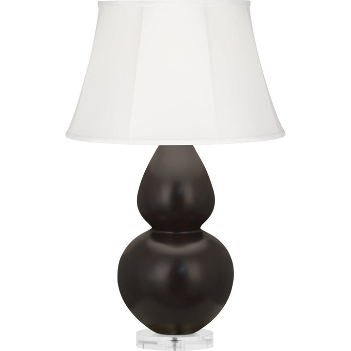 Butter Double Gourd Table Lamp-Eastern Accents-ABBEY-MCF61-Table LampsMatte Coffee-16-France and Son