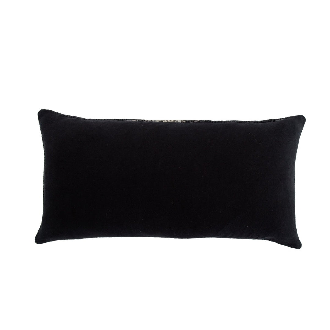 Jaipur Living Aravalli Ombre Black/ Gray Down Pillow (12"X24" Lumbar)