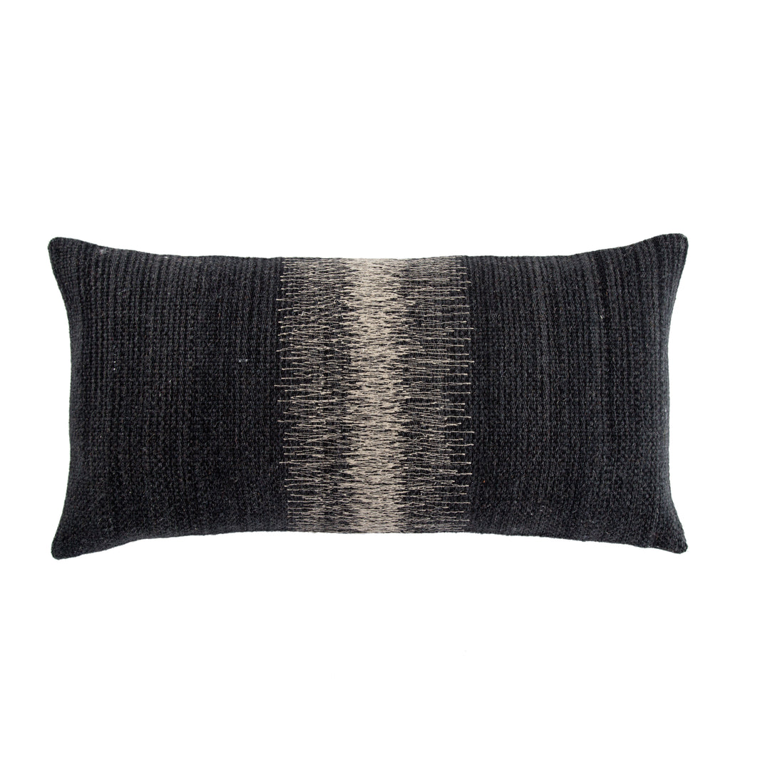 Jaipur Living Aravalli Handmade Indoor Ombre Black/Gray Poly Fill Pillow (24"X24" Square)