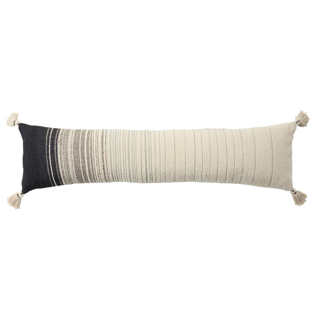 Jaipur Living Sabir Striped Cream/ Black Pillow Cover (12"X40" Lumbar)