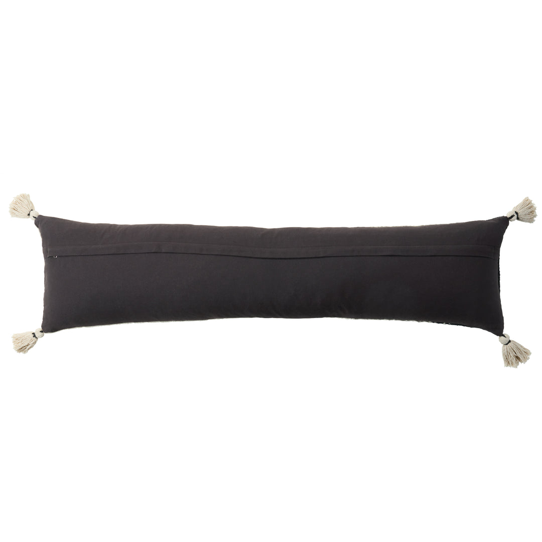 Jaipur Living Sabir Striped Cream/ Black Poly Fill Pillow (12"X40" Lumbar)