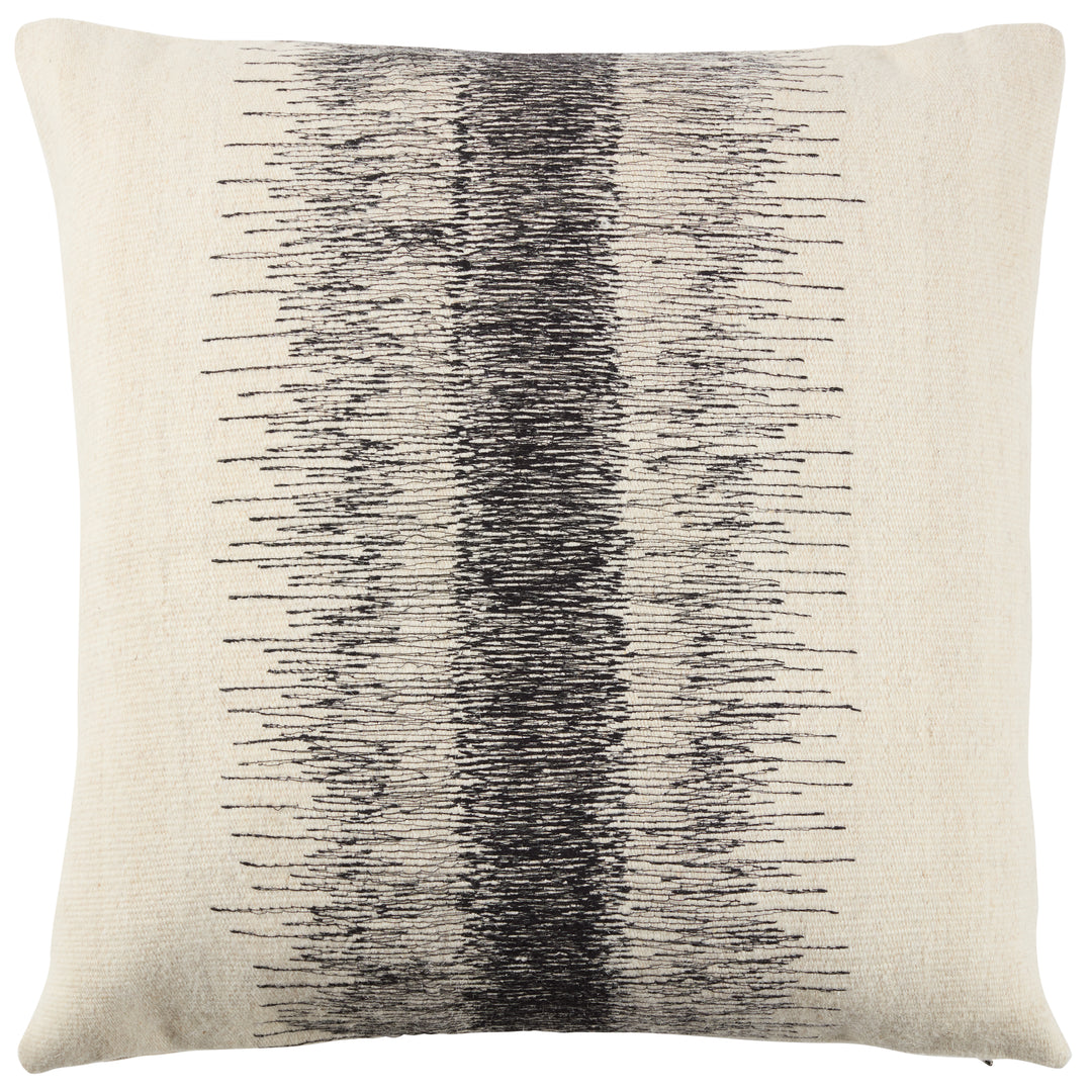 Jaipur Living Aravalli Handmade Ombre White/Black Pillow Cover (24"X24" Square)