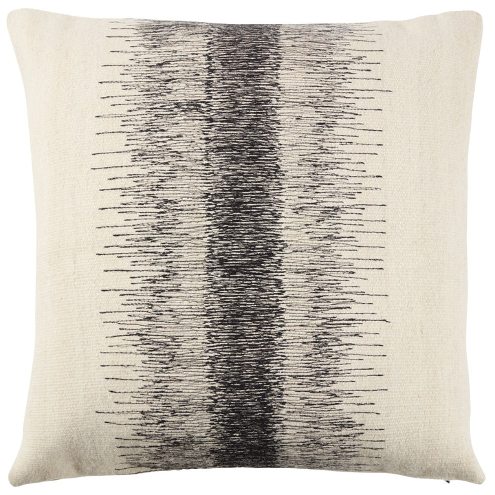 Jaipur Living Aravalli Handmade Ombre White/Black Pillow Cover (24"X24" Square)