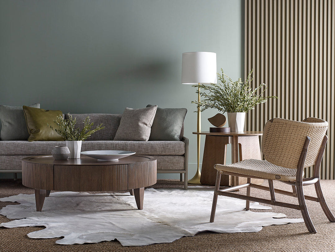 Reeded Round Cocktail Table