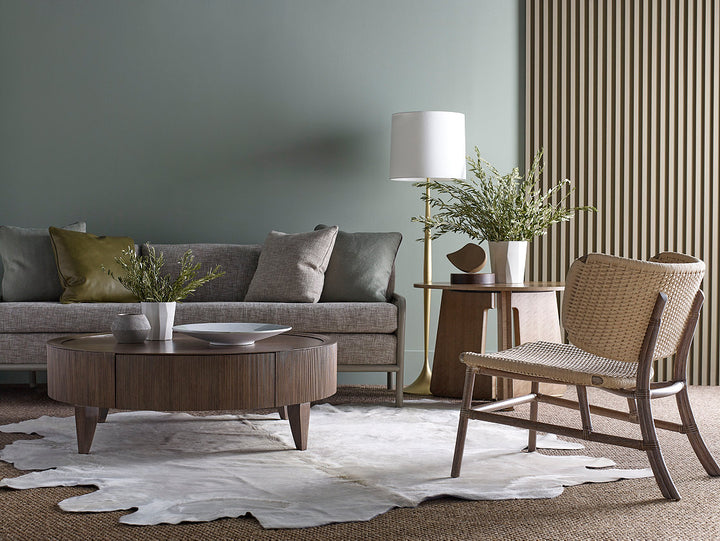 Reeded Round Cocktail Table